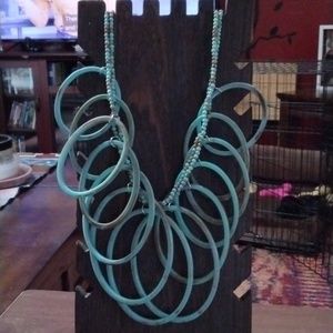 Turquoise Loop Necklace with Matching Beads